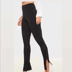 ZARA PINSTRIPE SPLIT PANTS
